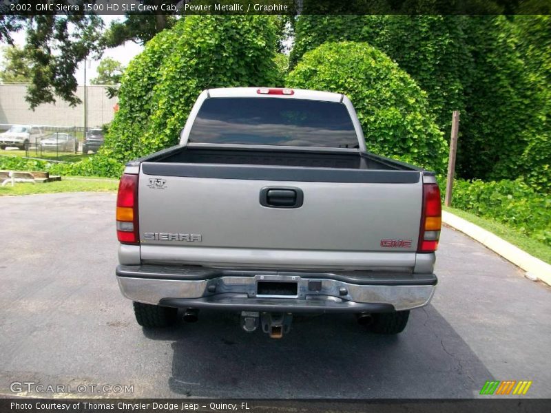 Pewter Metallic / Graphite 2002 GMC Sierra 1500 HD SLE Crew Cab