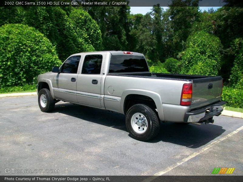 Pewter Metallic / Graphite 2002 GMC Sierra 1500 HD SLE Crew Cab