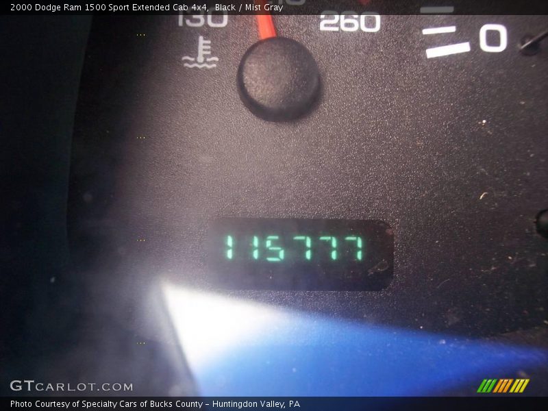 Black / Mist Gray 2000 Dodge Ram 1500 Sport Extended Cab 4x4