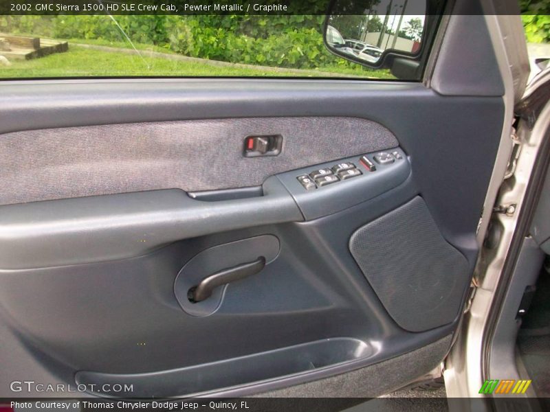 Pewter Metallic / Graphite 2002 GMC Sierra 1500 HD SLE Crew Cab