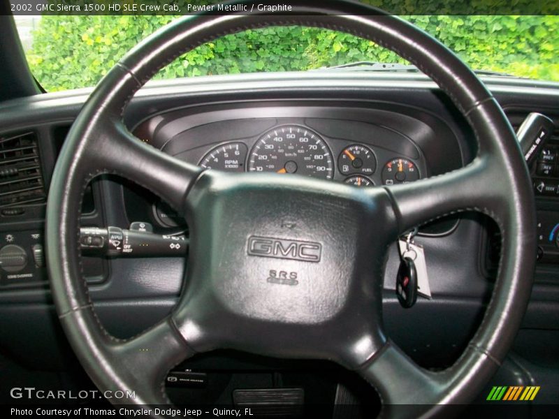 Pewter Metallic / Graphite 2002 GMC Sierra 1500 HD SLE Crew Cab