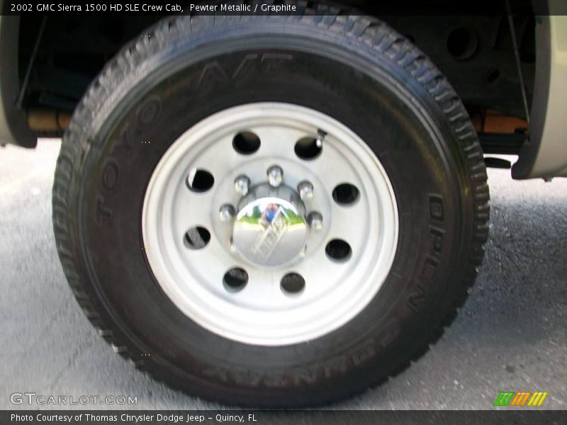 Pewter Metallic / Graphite 2002 GMC Sierra 1500 HD SLE Crew Cab