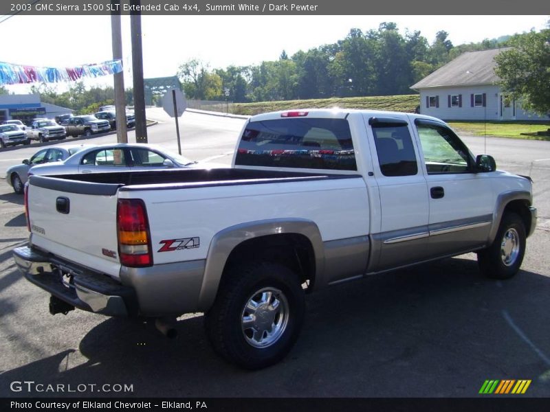 Summit White / Dark Pewter 2003 GMC Sierra 1500 SLT Extended Cab 4x4