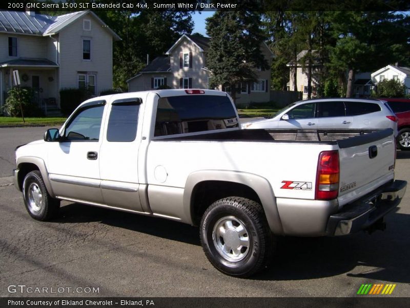 Summit White / Dark Pewter 2003 GMC Sierra 1500 SLT Extended Cab 4x4