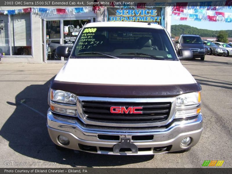 Summit White / Dark Pewter 2003 GMC Sierra 1500 SLT Extended Cab 4x4