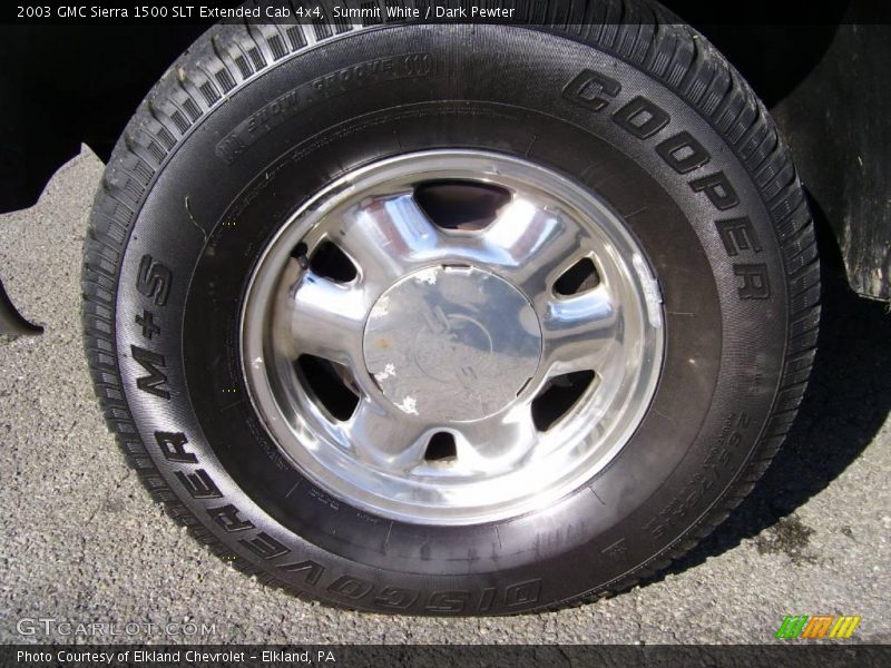 Summit White / Dark Pewter 2003 GMC Sierra 1500 SLT Extended Cab 4x4