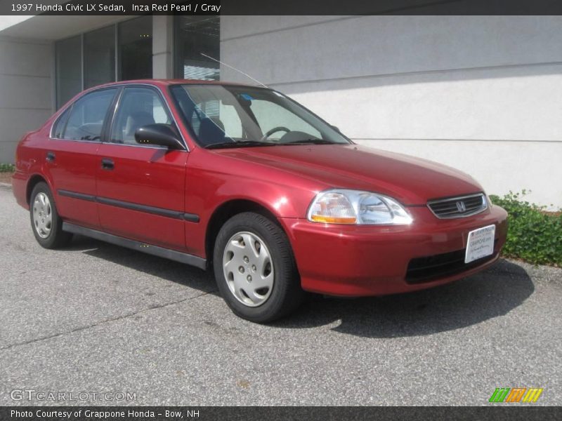 Inza Red Pearl / Gray 1997 Honda Civic LX Sedan