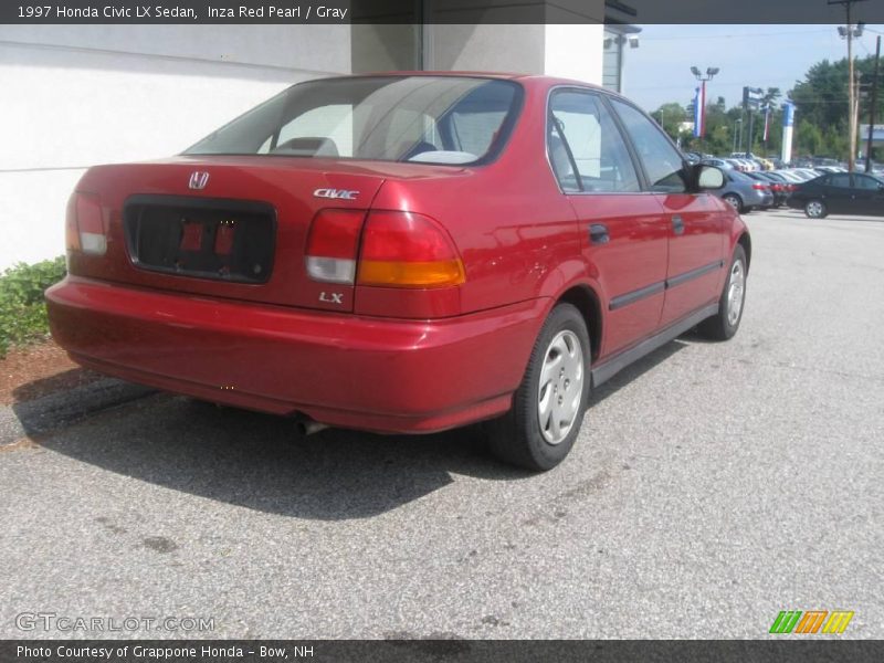 Inza Red Pearl / Gray 1997 Honda Civic LX Sedan