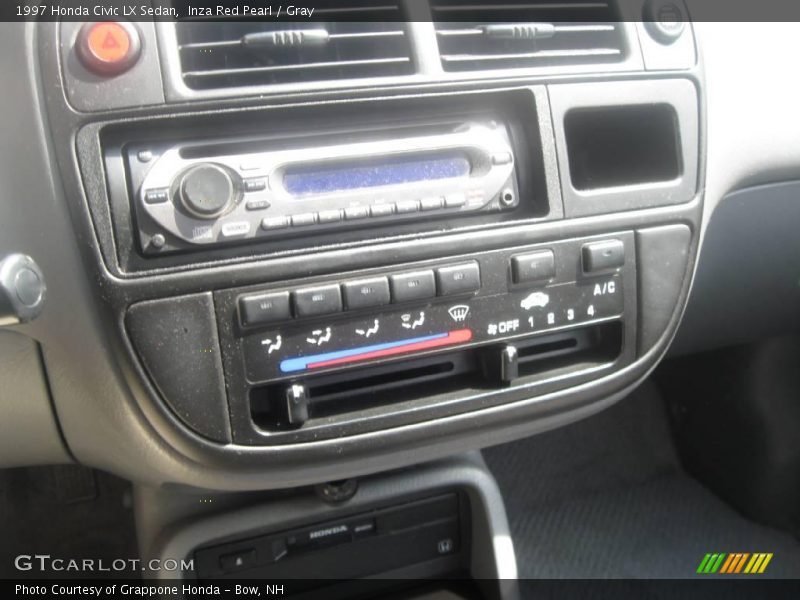Inza Red Pearl / Gray 1997 Honda Civic LX Sedan