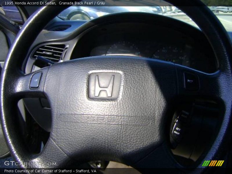 Granada Black Pearl / Gray 1995 Honda Accord EX Sedan
