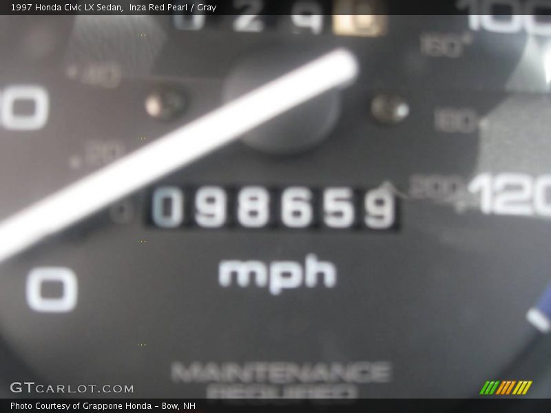 Inza Red Pearl / Gray 1997 Honda Civic LX Sedan
