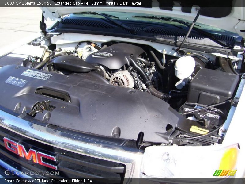 Summit White / Dark Pewter 2003 GMC Sierra 1500 SLT Extended Cab 4x4