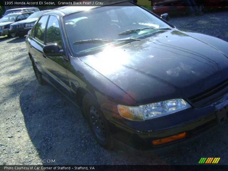 Granada Black Pearl / Gray 1995 Honda Accord EX Sedan