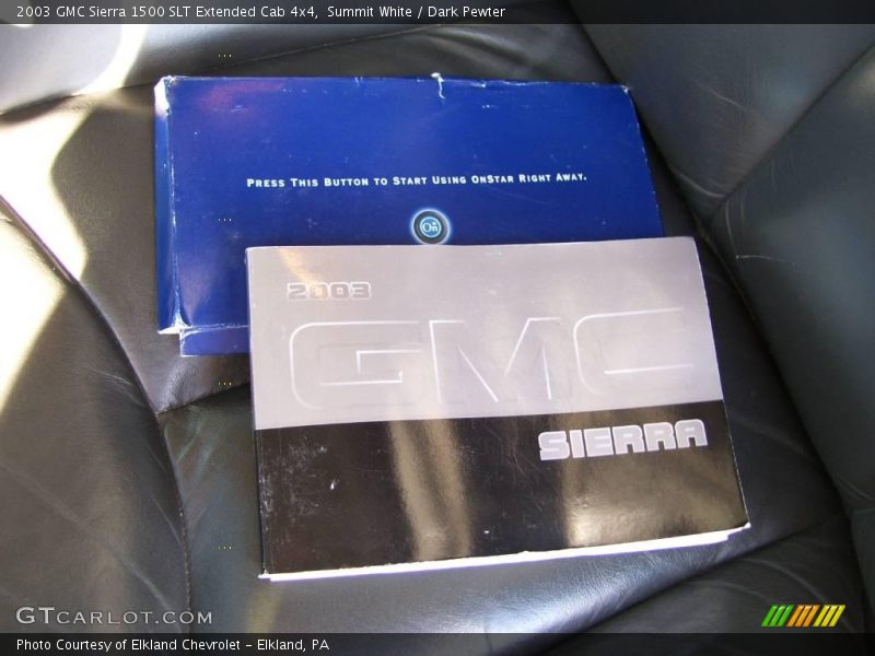 Summit White / Dark Pewter 2003 GMC Sierra 1500 SLT Extended Cab 4x4