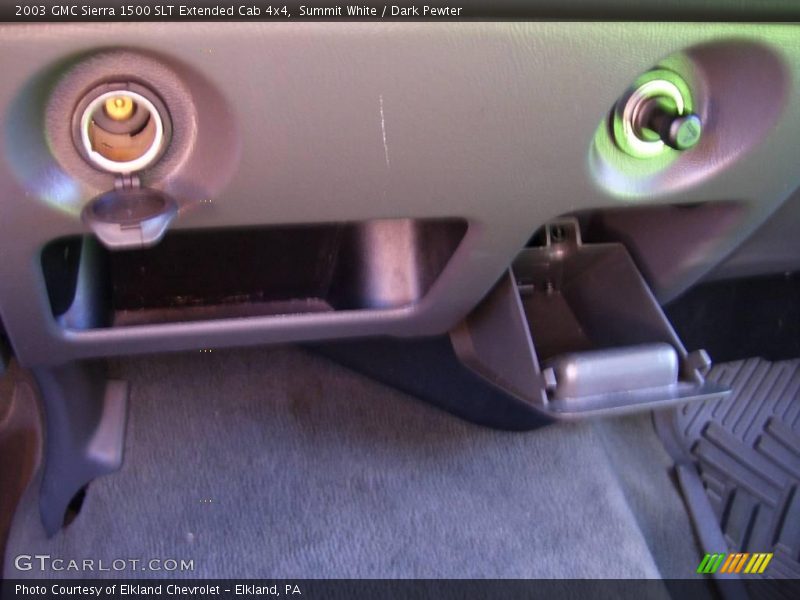 Summit White / Dark Pewter 2003 GMC Sierra 1500 SLT Extended Cab 4x4