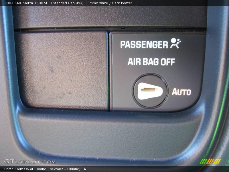 Summit White / Dark Pewter 2003 GMC Sierra 1500 SLT Extended Cab 4x4