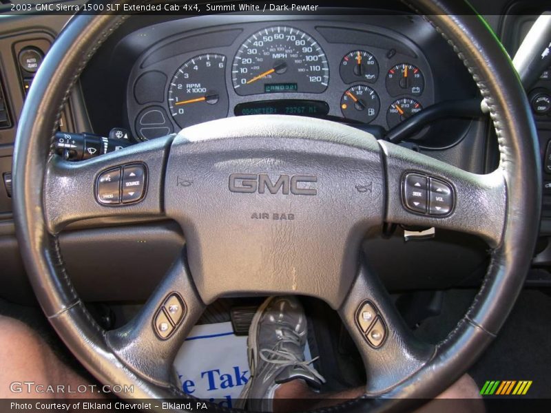Summit White / Dark Pewter 2003 GMC Sierra 1500 SLT Extended Cab 4x4