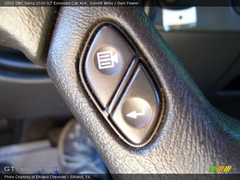 Summit White / Dark Pewter 2003 GMC Sierra 1500 SLT Extended Cab 4x4