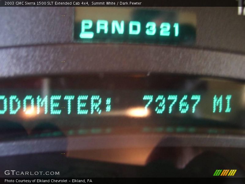 Summit White / Dark Pewter 2003 GMC Sierra 1500 SLT Extended Cab 4x4