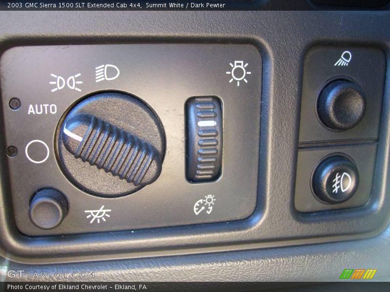 Summit White / Dark Pewter 2003 GMC Sierra 1500 SLT Extended Cab 4x4