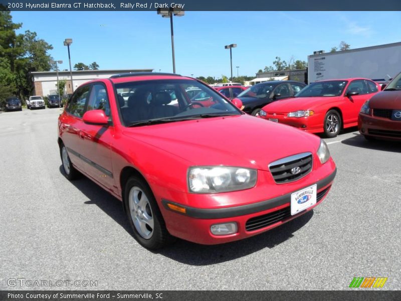 Rally Red / Dark Gray 2003 Hyundai Elantra GT Hatchback