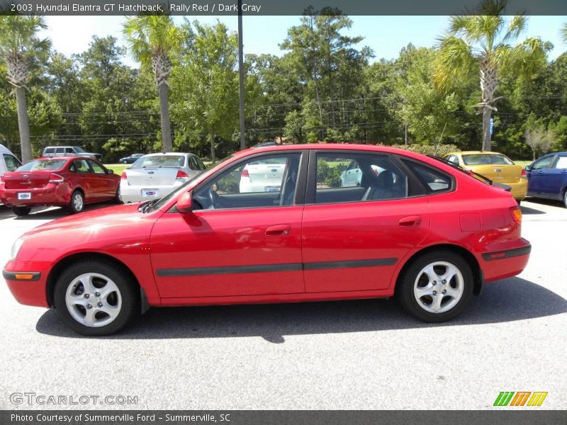 Rally Red / Dark Gray 2003 Hyundai Elantra GT Hatchback