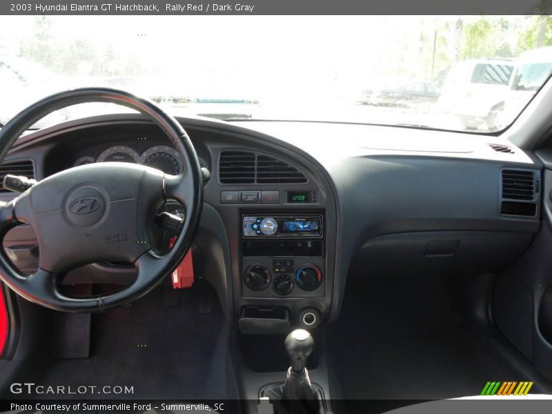 Rally Red / Dark Gray 2003 Hyundai Elantra GT Hatchback