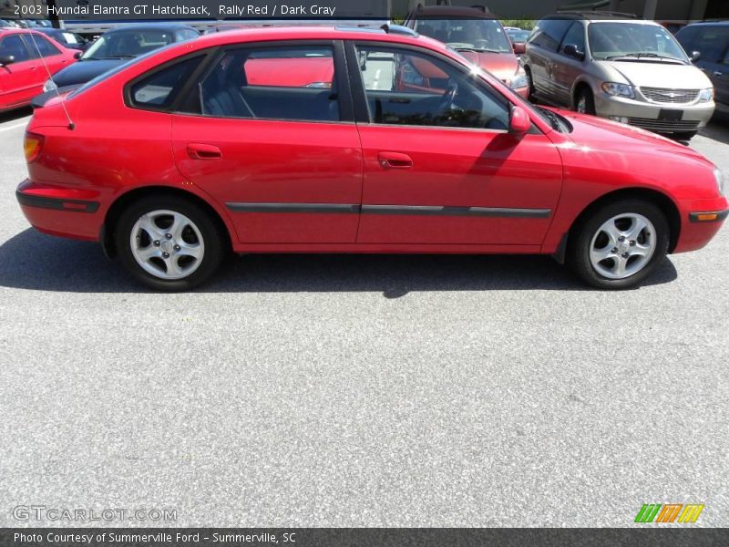 Rally Red / Dark Gray 2003 Hyundai Elantra GT Hatchback