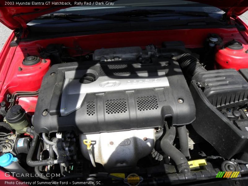 Rally Red / Dark Gray 2003 Hyundai Elantra GT Hatchback