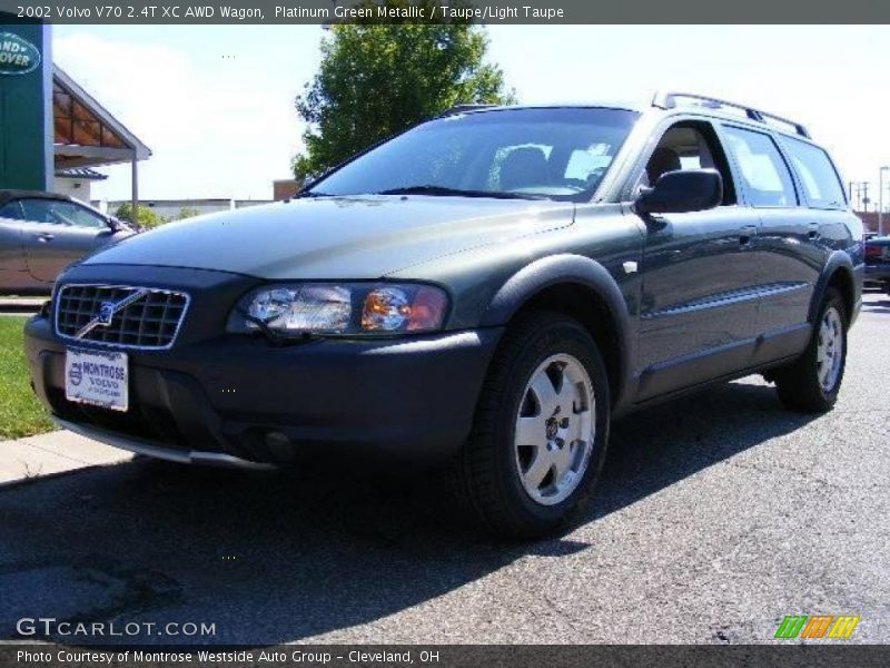 Platinum Green Metallic / Taupe/Light Taupe 2002 Volvo V70 2.4T XC AWD Wagon