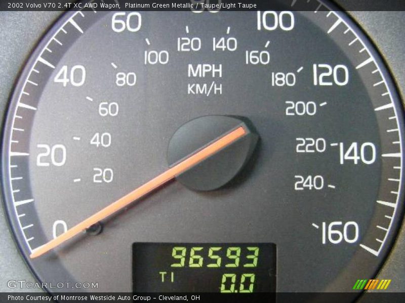 Platinum Green Metallic / Taupe/Light Taupe 2002 Volvo V70 2.4T XC AWD Wagon