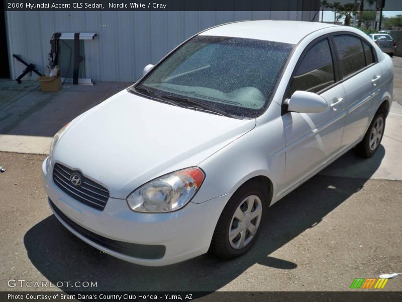 Nordic White / Gray 2006 Hyundai Accent GLS Sedan