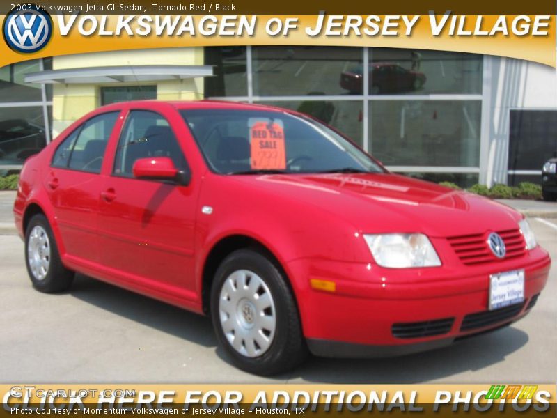 Tornado Red / Black 2003 Volkswagen Jetta GL Sedan