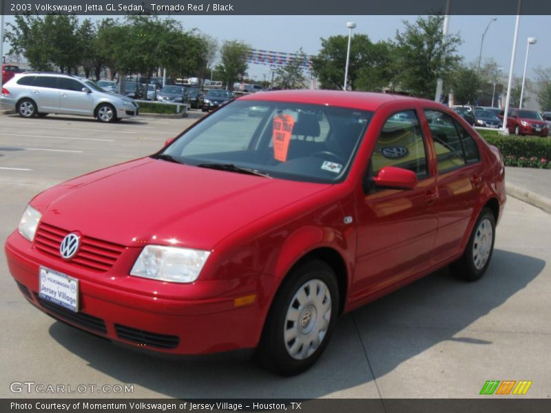 Tornado Red / Black 2003 Volkswagen Jetta GL Sedan