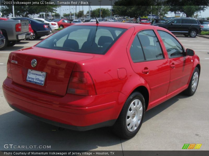 Tornado Red / Black 2003 Volkswagen Jetta GL Sedan