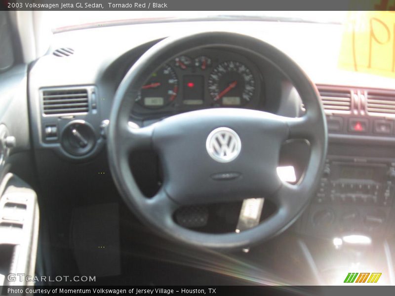 Tornado Red / Black 2003 Volkswagen Jetta GL Sedan