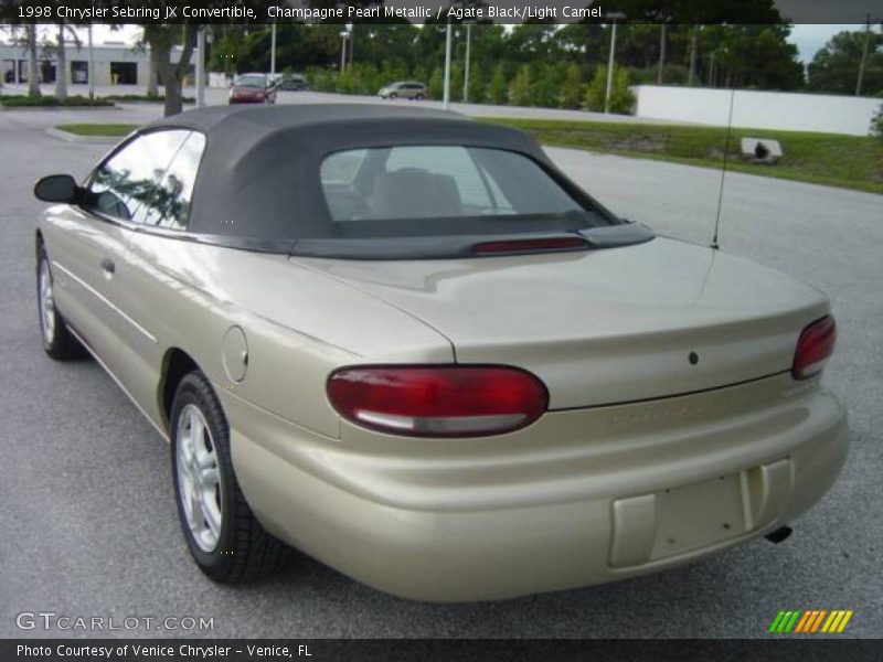 Champagne Pearl Metallic / Agate Black/Light Camel 1998 Chrysler Sebring JX Convertible