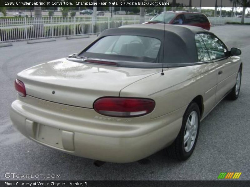 Champagne Pearl Metallic / Agate Black/Light Camel 1998 Chrysler Sebring JX Convertible
