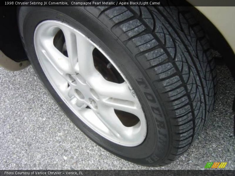 Champagne Pearl Metallic / Agate Black/Light Camel 1998 Chrysler Sebring JX Convertible