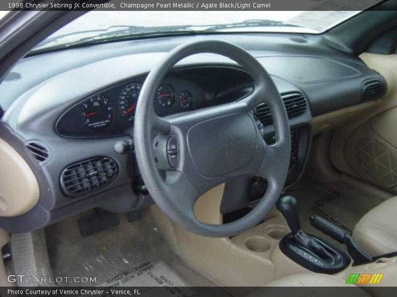 Champagne Pearl Metallic / Agate Black/Light Camel 1998 Chrysler Sebring JX Convertible
