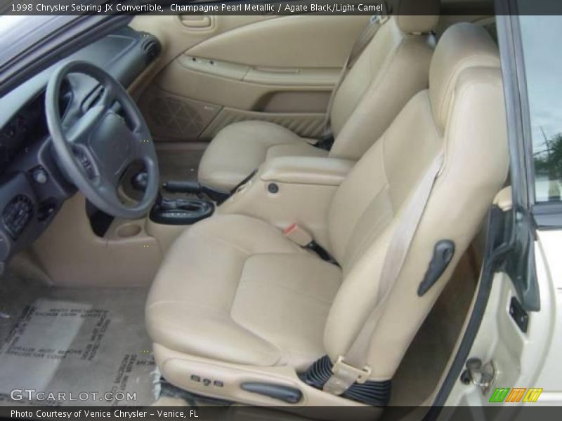 Champagne Pearl Metallic / Agate Black/Light Camel 1998 Chrysler Sebring JX Convertible
