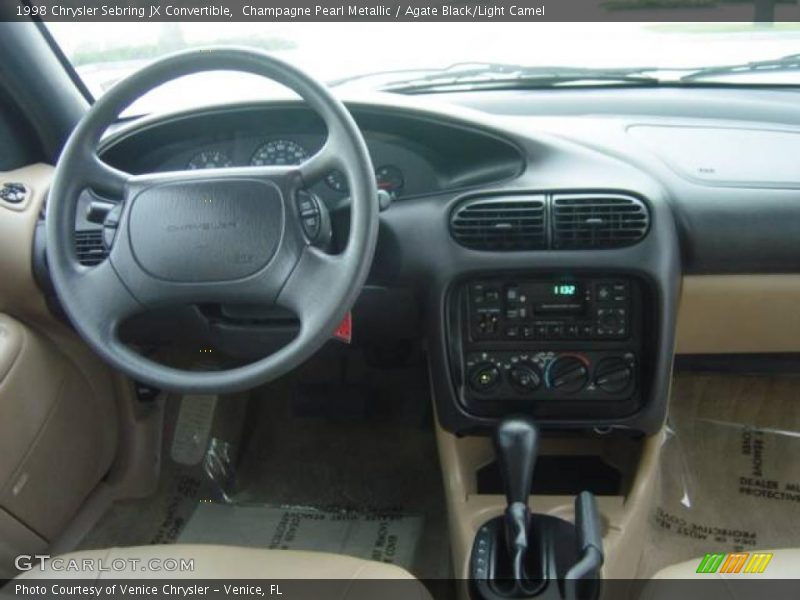 Champagne Pearl Metallic / Agate Black/Light Camel 1998 Chrysler Sebring JX Convertible