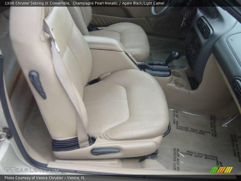 Champagne Pearl Metallic / Agate Black/Light Camel 1998 Chrysler Sebring JX Convertible