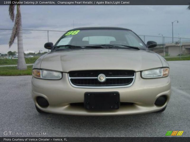 Champagne Pearl Metallic / Agate Black/Light Camel 1998 Chrysler Sebring JX Convertible