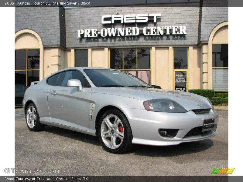 Sterling Silver / Black 2005 Hyundai Tiburon SE