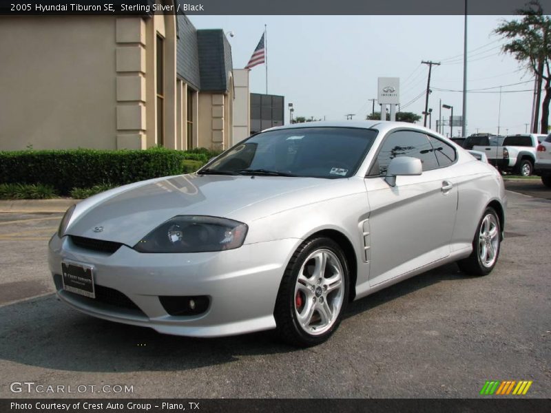 Sterling Silver / Black 2005 Hyundai Tiburon SE