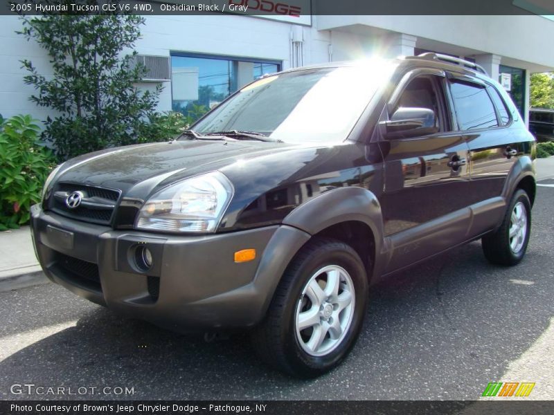 Obsidian Black / Gray 2005 Hyundai Tucson GLS V6 4WD