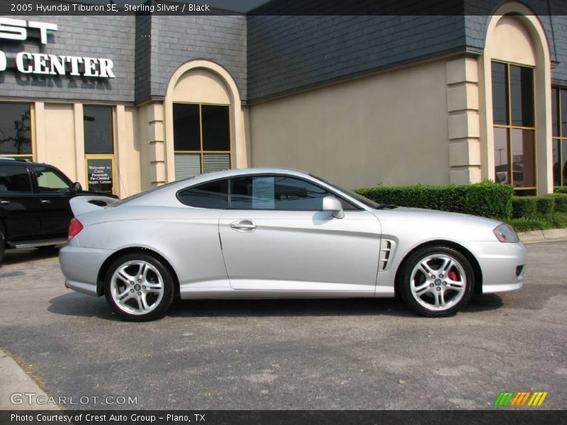 Sterling Silver / Black 2005 Hyundai Tiburon SE