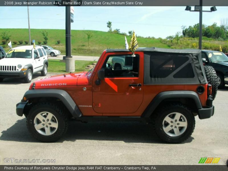 Flame Red / Dark Slate Gray/Medium Slate Gray 2008 Jeep Wrangler Rubicon 4x4