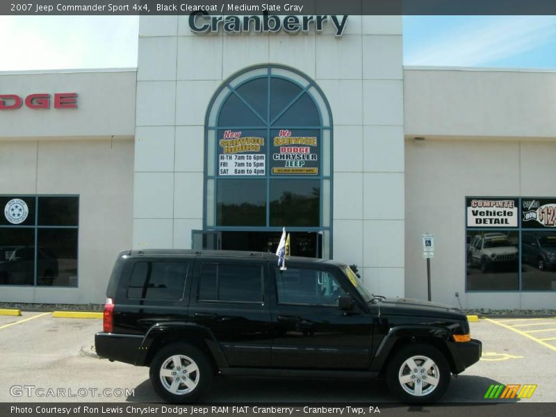 Black Clearcoat / Medium Slate Gray 2007 Jeep Commander Sport 4x4